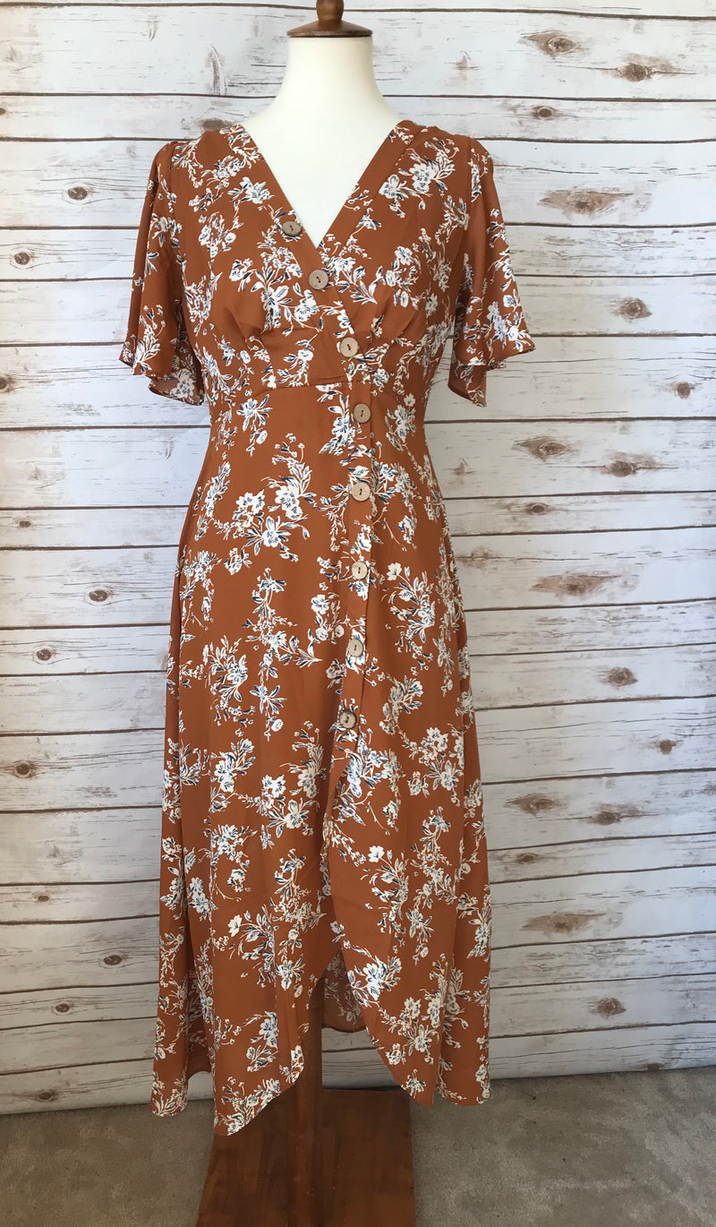 Sydney Brown Floral Dress Elizabeth's Boutique Sydney Brown Floral Dress Elizabeth's Boutique