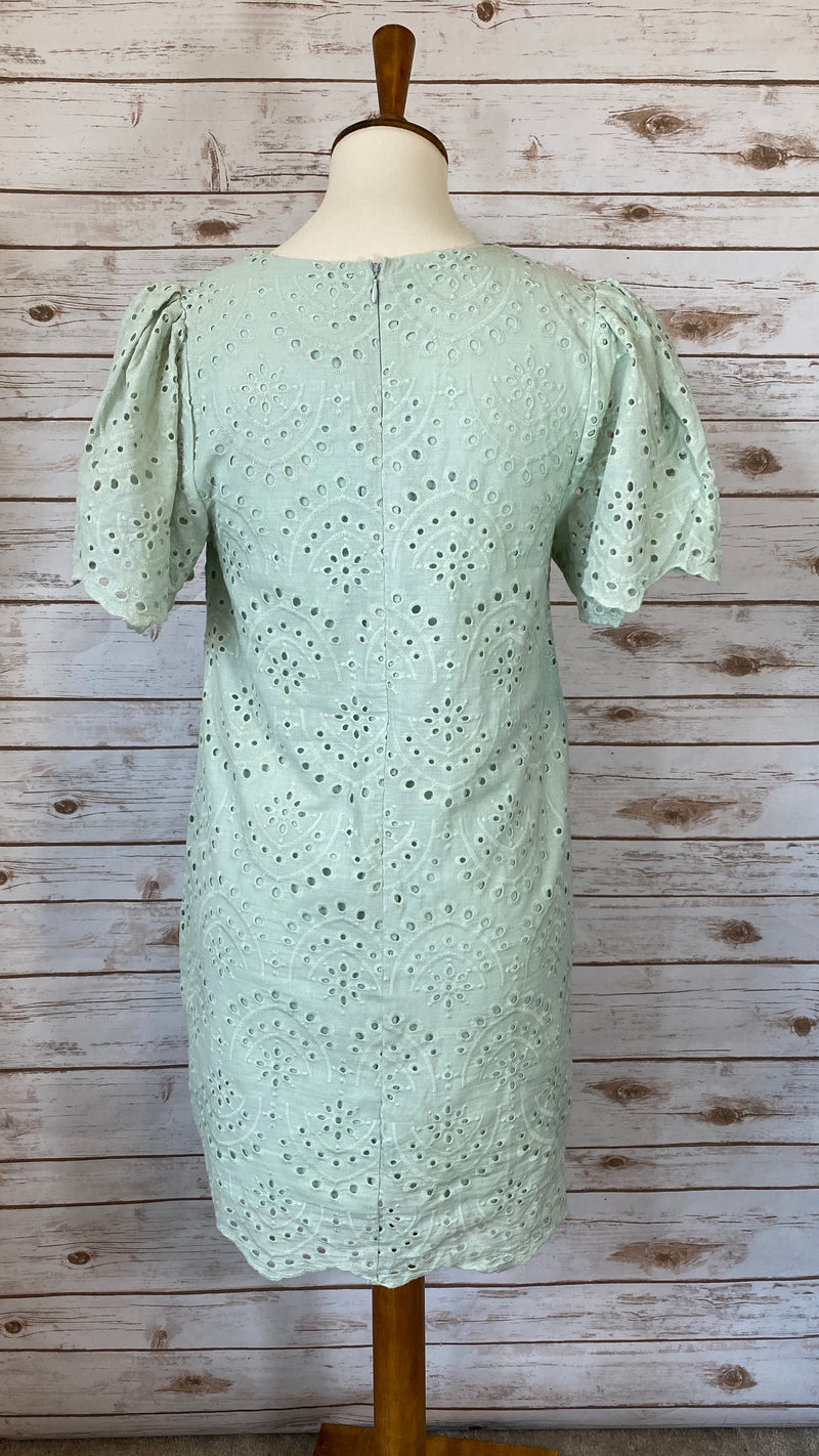 Faithful Love Eyelet Sage Dress Elizabeth's Boutique Faithful Love Eyelet Sage Dress Elizabeth's Boutique