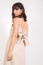 Doreen Taupe Button Down Midi Dress - Elizabeth's Boutique 