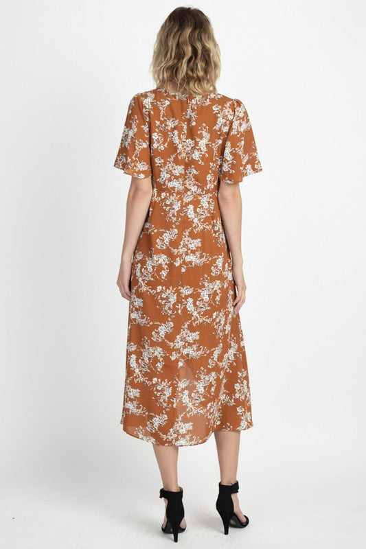 Sydney Brown Floral Dress Elizabeth's Boutique Sydney Brown Floral Dress Elizabeth's Boutique