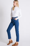 Leyla High Waisted Denim Jeans - Elizabeth's Boutique 