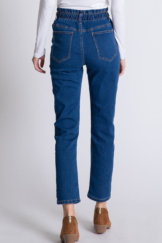 Leyla High Waisted Denim Jeans - Elizabeth's Boutique 