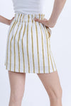 Multi Stripe Button Front Mini Skirt - Elizabeth's Boutique 
