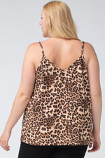 Leopard Print Cami Plus Size Top - Elizabeth's Boutique 