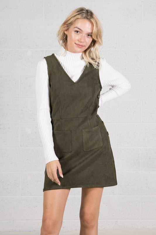 So Close to My Heart Olive Suede Dress Elizabeth's Boutique So Close to My Heart Olive Suede Dress Elizabeth's Boutique