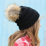 Perfectly Cozy Knitted Beanie- Black - Elizabeth's Boutique 