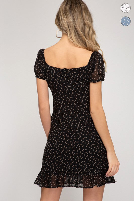 Toast to the Night Black Printed Dress - Elizabeth's Boutique 