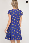 Vanessa Royal Blue Floral Dress - Elizabeth's Boutique 