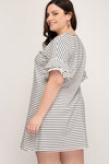 Emily Striped Plus Size Dress - Elizabeth's Boutique 