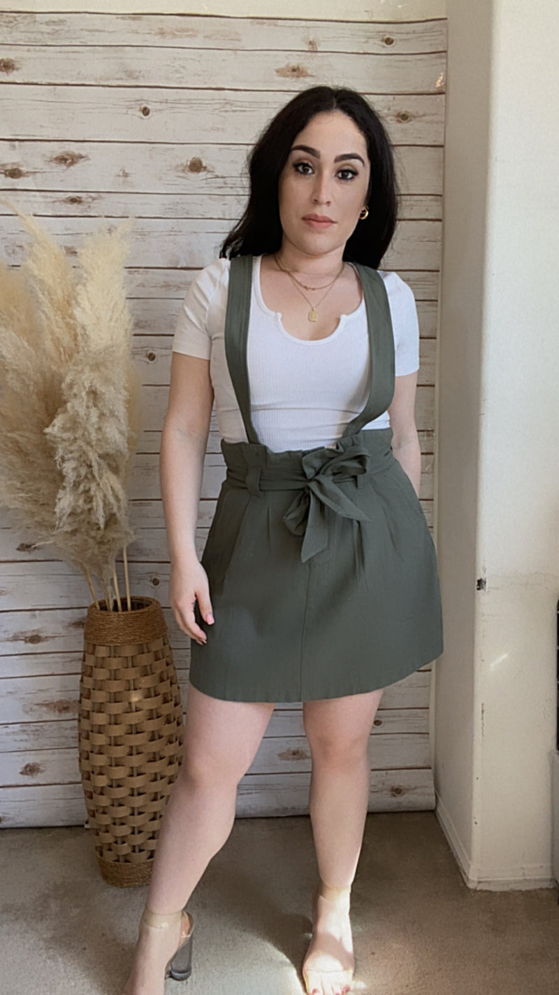 Olive Skirt Overall
