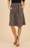 Alice Button Front Skirt-Leopard - Elizabeth's Boutique 