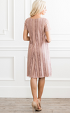 Elisie Dusty Pink Lace Dress - Elizabeth's Boutique 