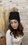 Perfectly Cozy Knitted Beanie- Black - Elizabeth's Boutique 
