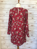 Addison Floral Red Dress - Elizabeth's Boutique 