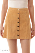 Hudson Mustard Front Button Skirt - Elizabeth's Boutique 