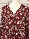 Floral Long Sleeve Button Down Blouse - Elizabeth's Boutique 