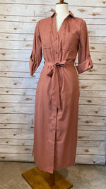 Stephanie Long Line Shirt Dress - Elizabeth's Boutique 
