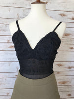 Black Sheer Lace BodySuit - Elizabeth's Boutique 