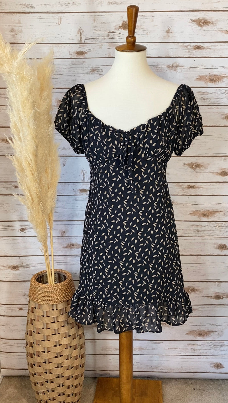 Toast to the Night Black Printed Dress - Elizabeth's Boutique 