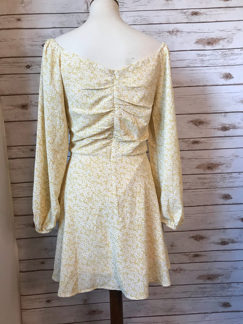 Tiff Ruched Floral Mini Dress - Elizabeth's Boutique 