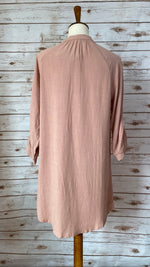 Dusty Peach Shirt Dress - Elizabeth's Boutique 