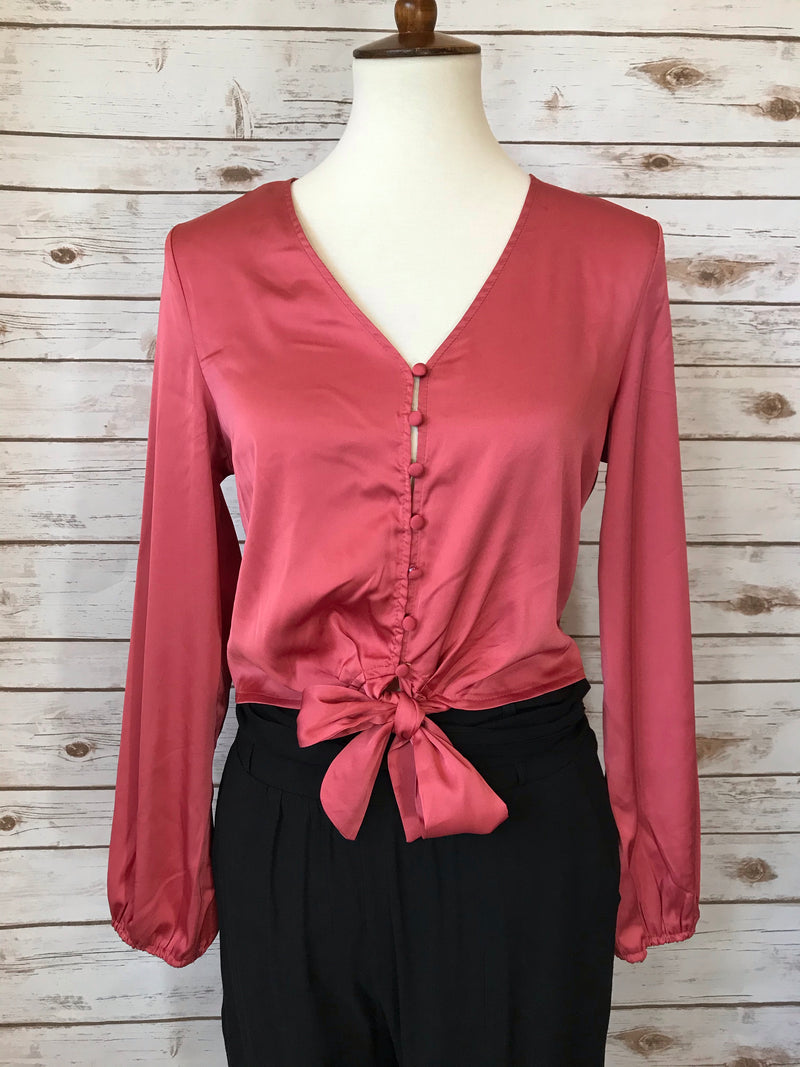 Every Day That I’m In Love With You Satin Top - Elizabeth's Boutique 