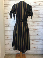 Delilah Striped Button-Down Midi-Dress - Elizabeth's Boutique 